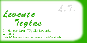 levente teglas business card